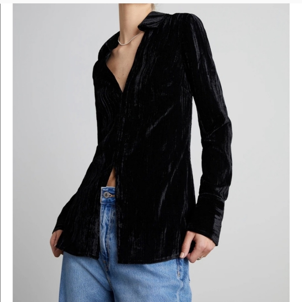 Velvet Long Sleeve Top
